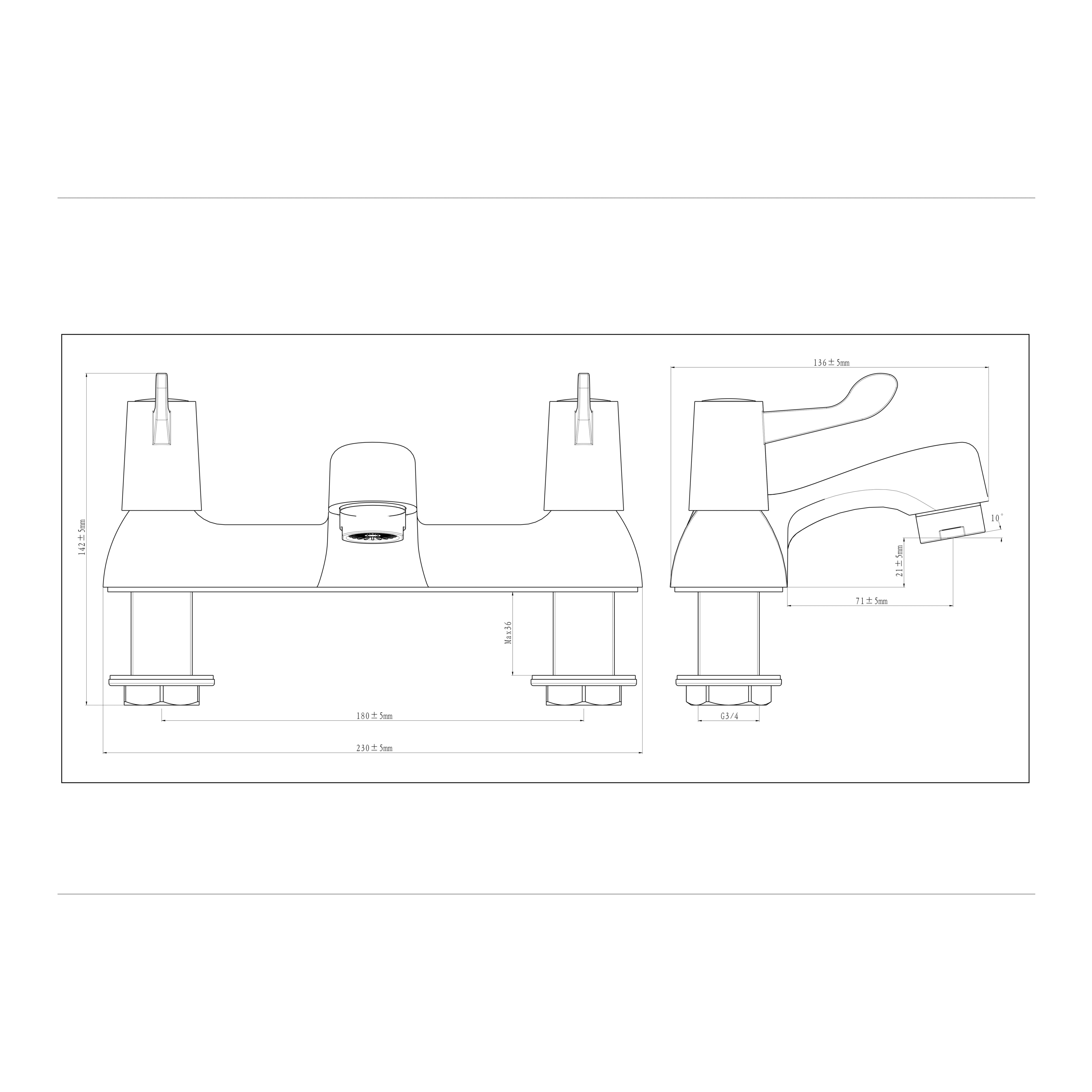 GoodHome Netley Bath Filler Tap