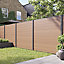 GoodHome Neva Dark grey Slotted Square Metal Fence post (H)1.83m (W)70mm