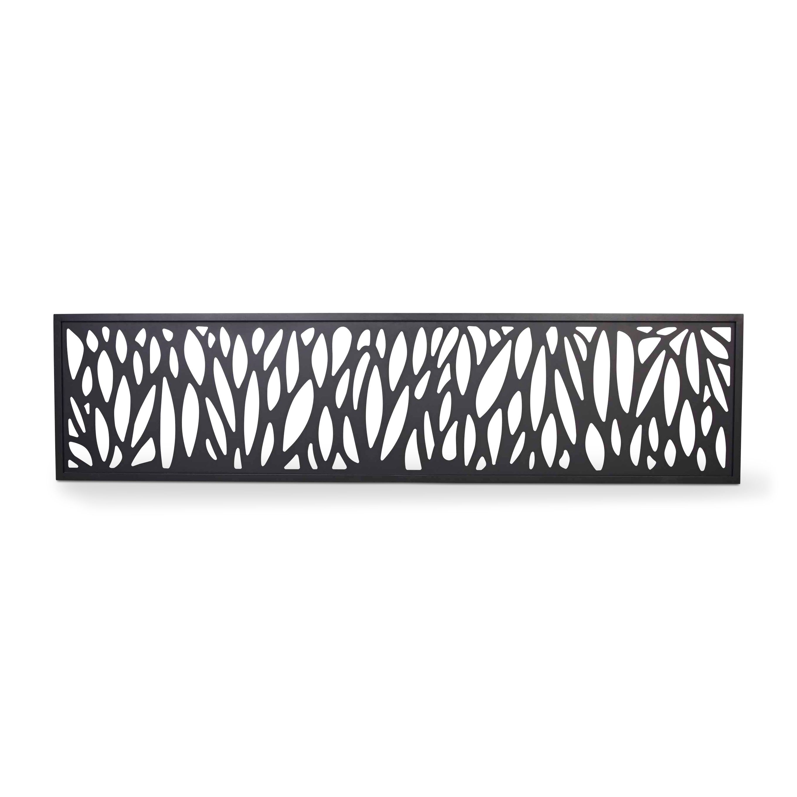 GoodHome Neva Decorative Untreated Metal 1/4 Fence panel (W)1.79m (H)0.44m