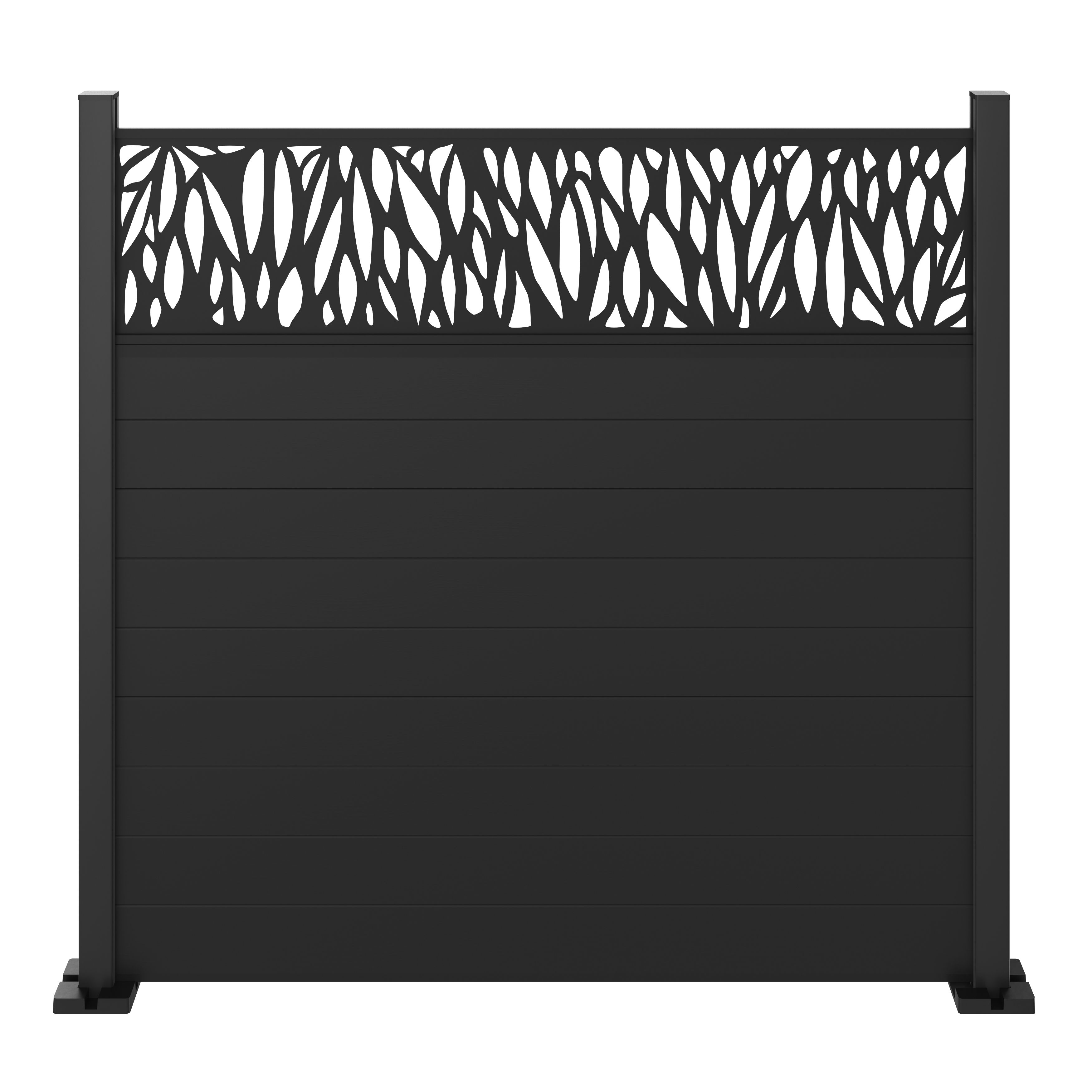 GoodHome Neva Decorative Untreated Metal 1/4 Fence panel (W)1.79m (H)0.44m