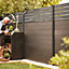GoodHome Neva Slat design Untreated Metal 1/4 Fence panel (W)1.79m (H)0.44m
