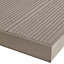 GoodHome Neva Solid Composite Finishing profile Taupe (L)2200mm, Pack of 2