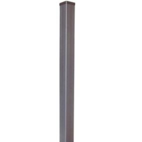 GoodHome Neva Taupe Square Metal Fence post (H)0.95m (W)70mm