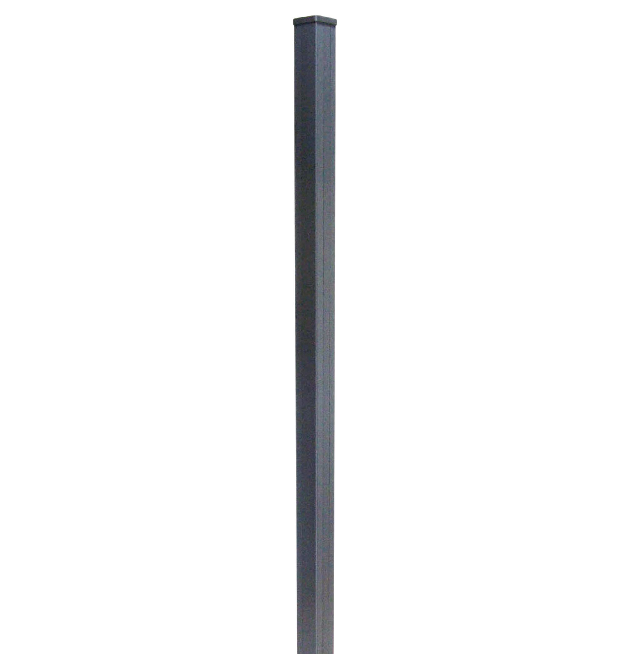 GoodHome Neva Taupe Square Metal Fence post (H)1.39m (W)70mm