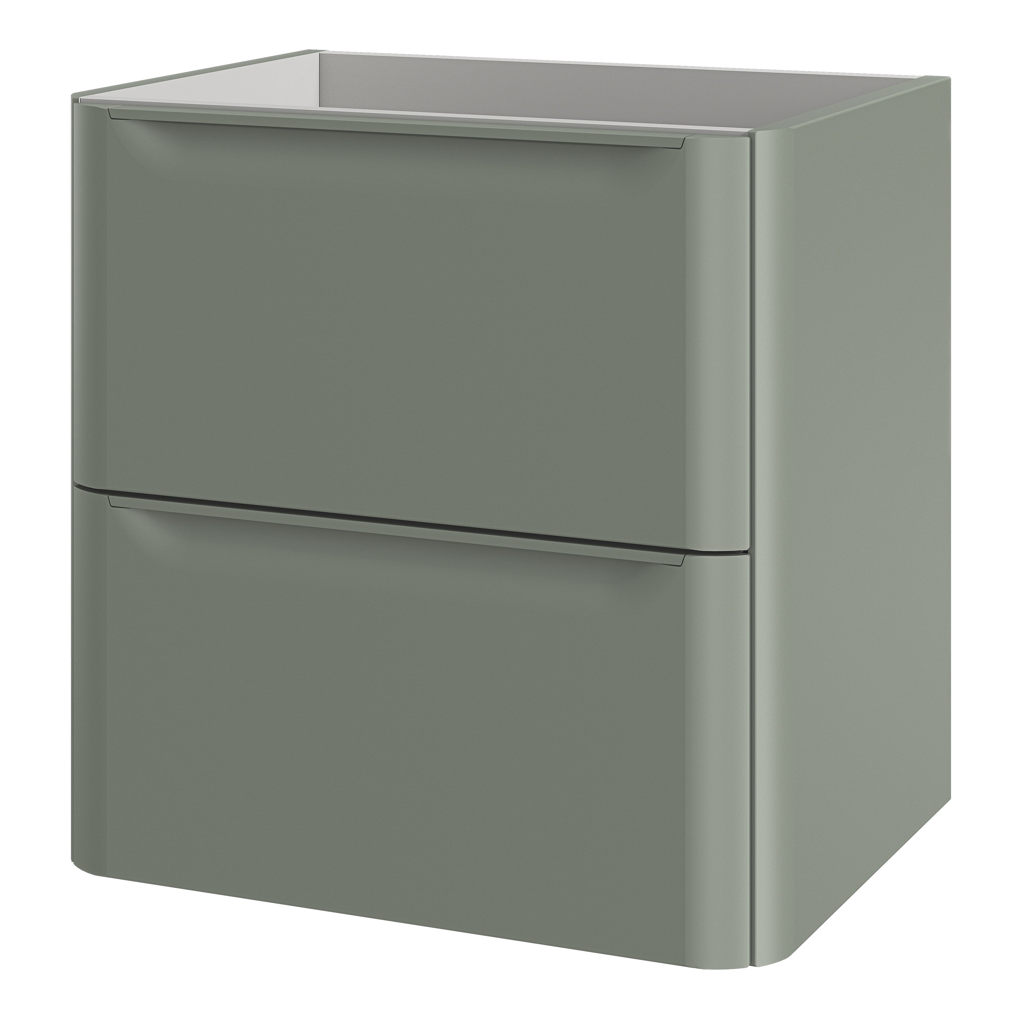 GoodHome Nevado Standard Matt Green Wall-mounted Bathroom Vanity unit (H)60cm (W)60cm