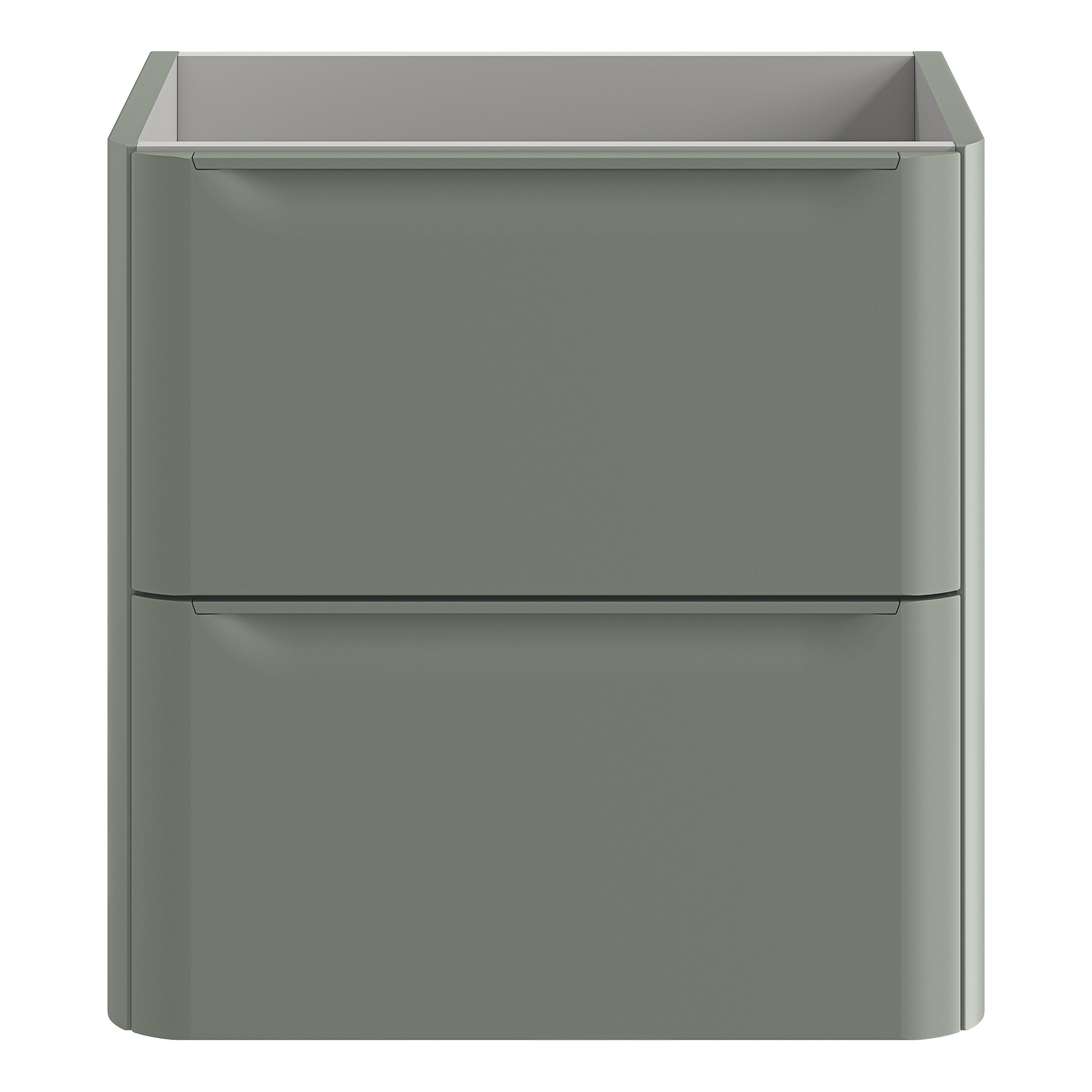 GoodHome Nevado Standard Matt Green Wall-mounted Bathroom Vanity unit (H)60cm (W)60cm