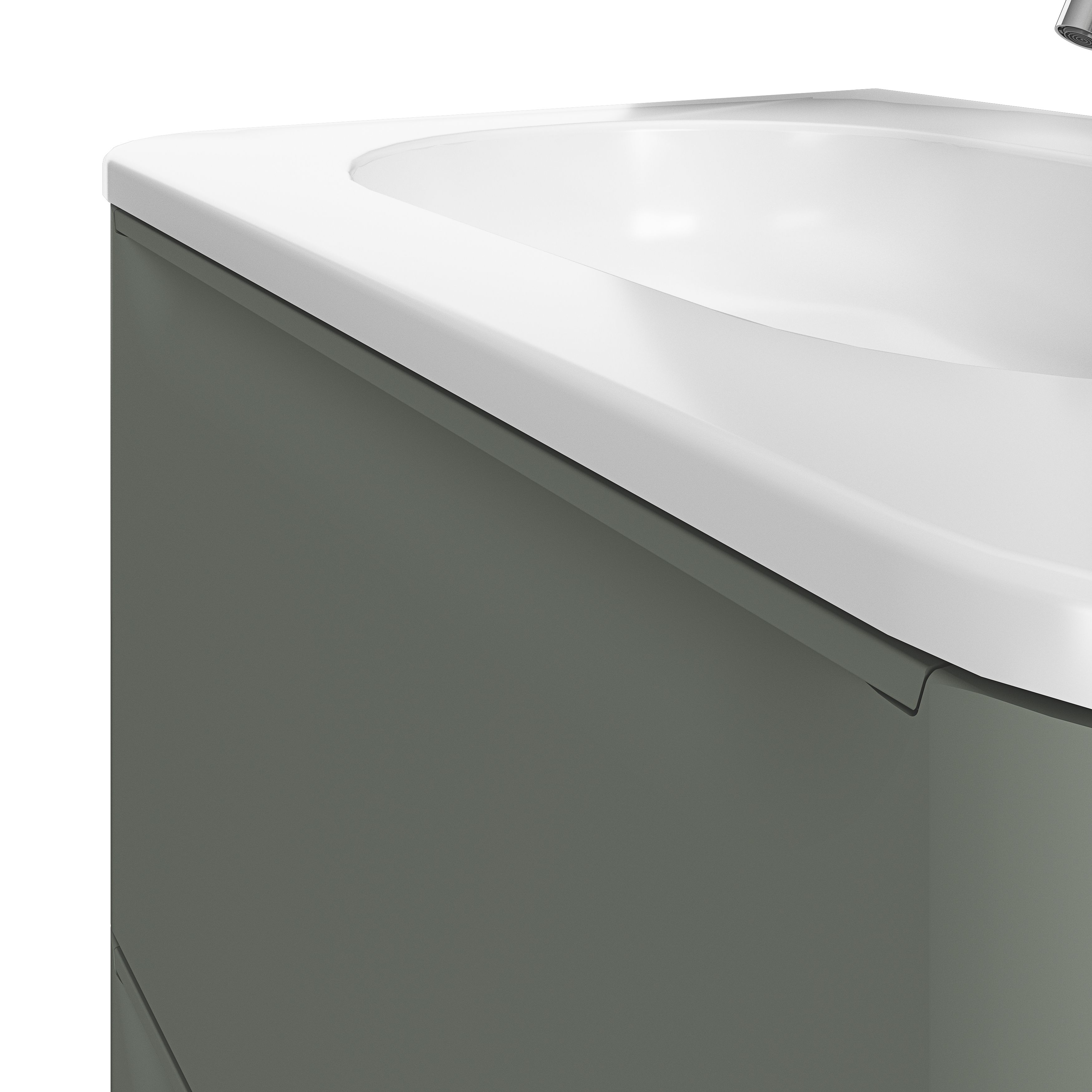 GoodHome Nevado Standard Matt Green Wall-mounted Bathroom Vanity unit (H)60cm (W)60cm
