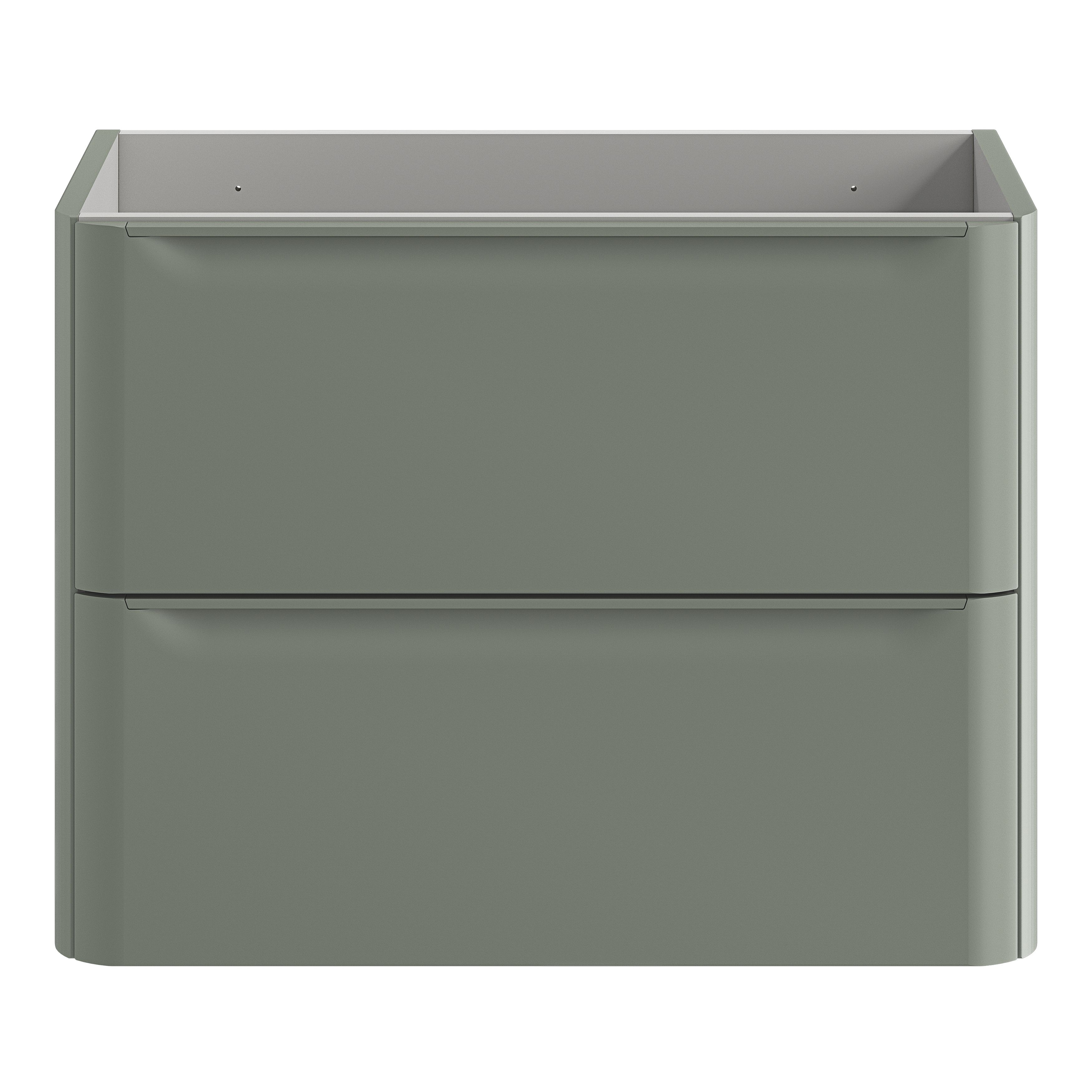 GoodHome Nevado Standard Matt Green Wall-mounted Bathroom Vanity unit (H)60cm (W)80cm