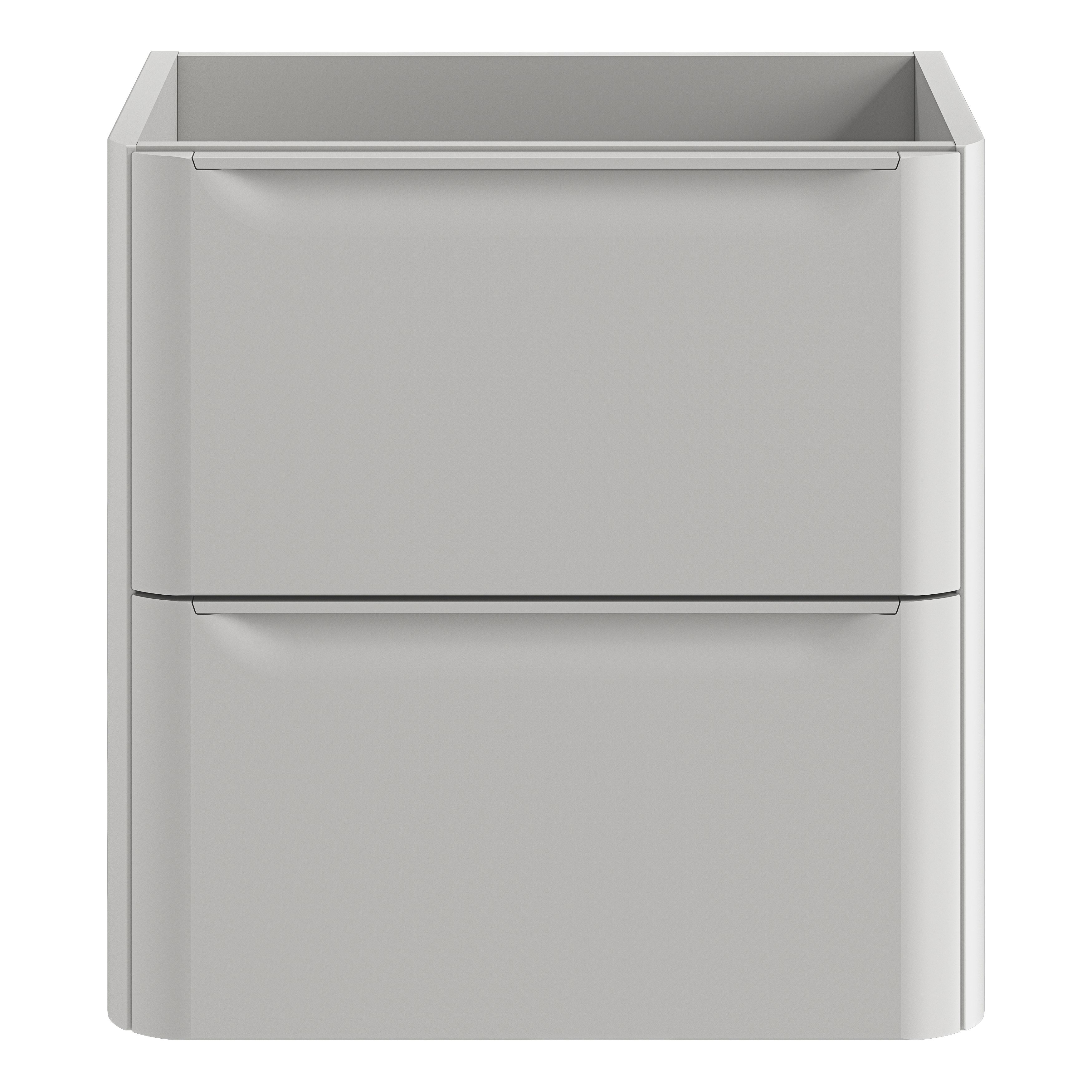 GoodHome Nevado Standard Matt Grey Wall-mounted Bathroom Vanity unit (H)60cm (W)60cm