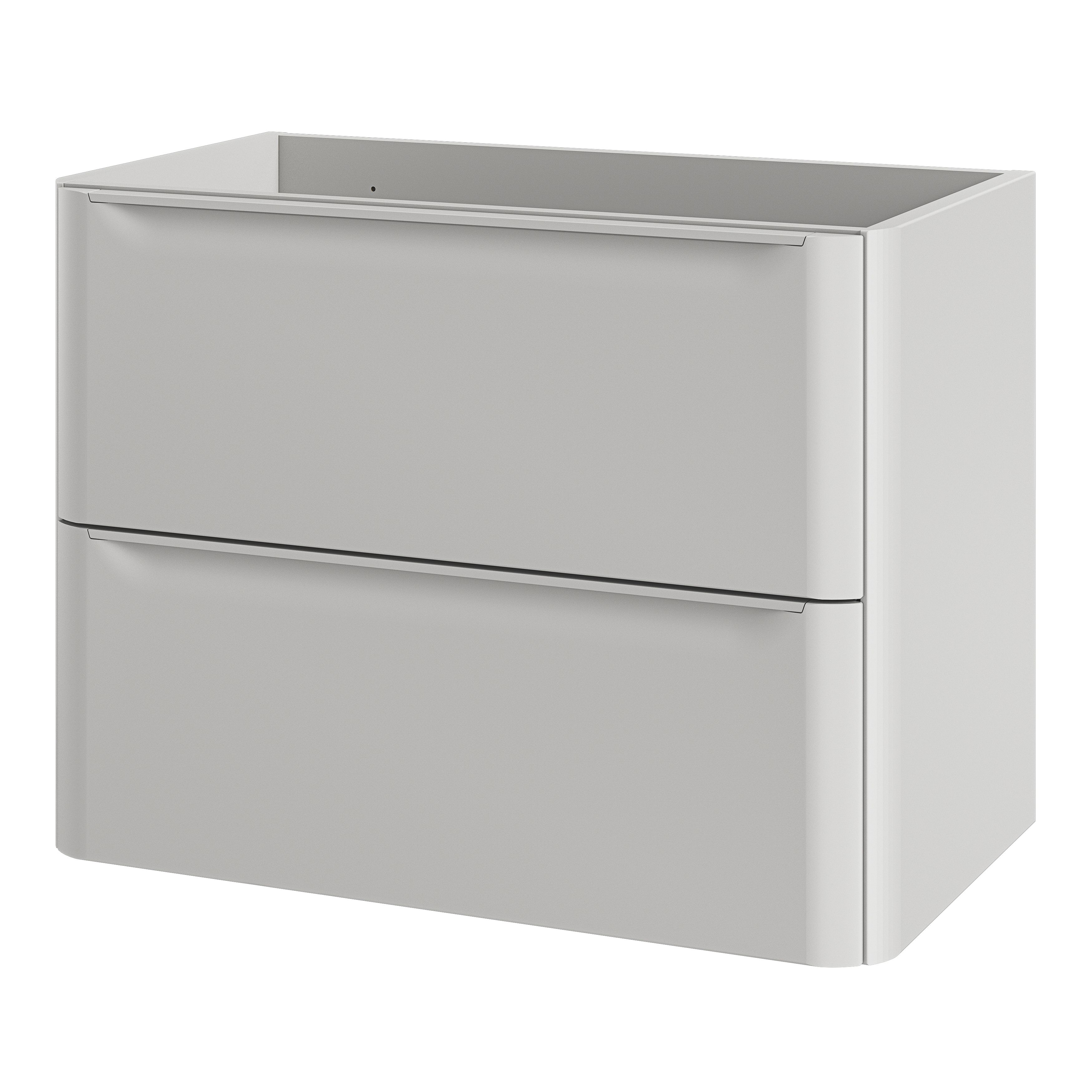 GoodHome Nevado Standard Matt Grey Wall-mounted Bathroom Vanity unit (H)60cm (W)80cm