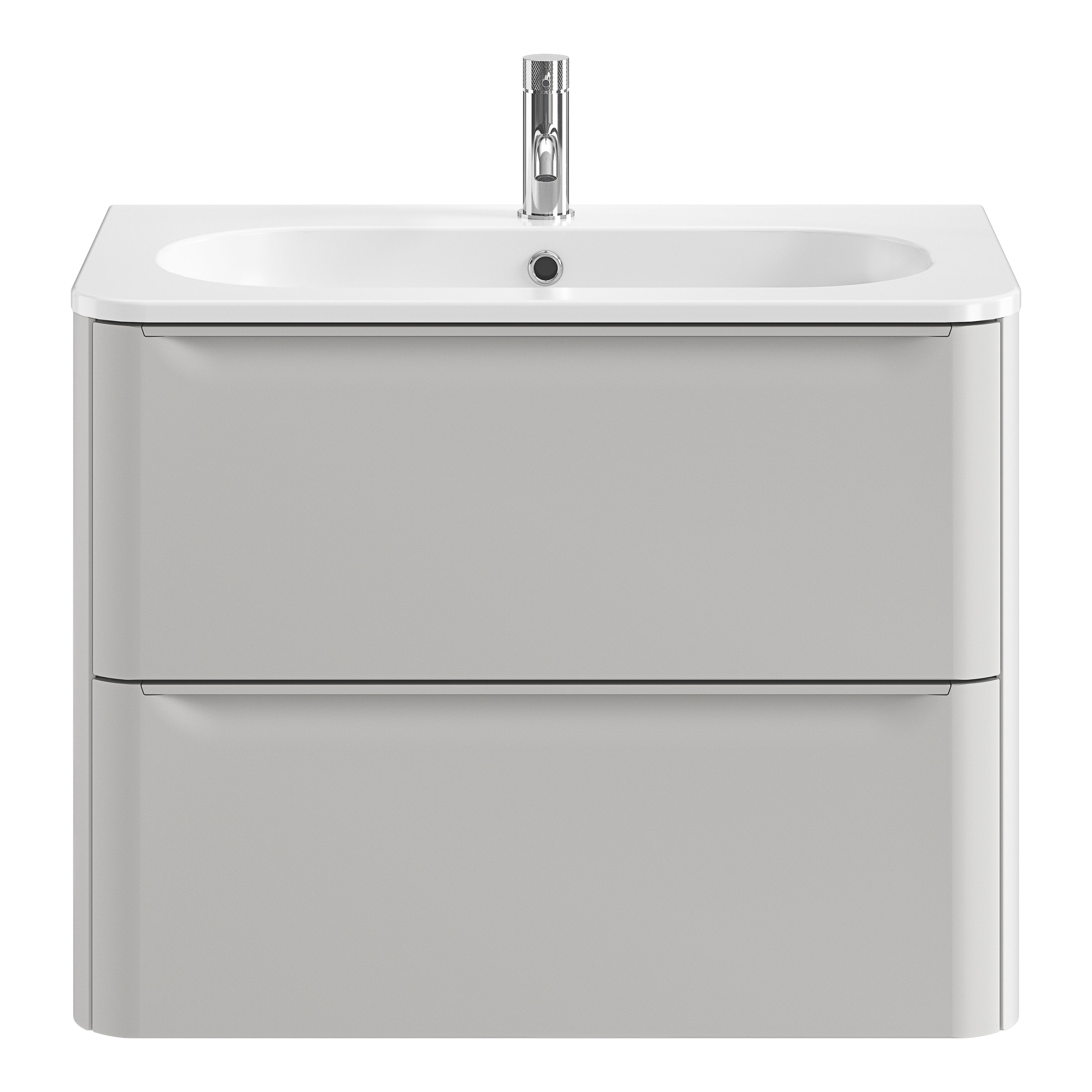 GoodHome Nevado Standard Matt Grey Wall-mounted Bathroom Vanity unit (H)60cm (W)80cm