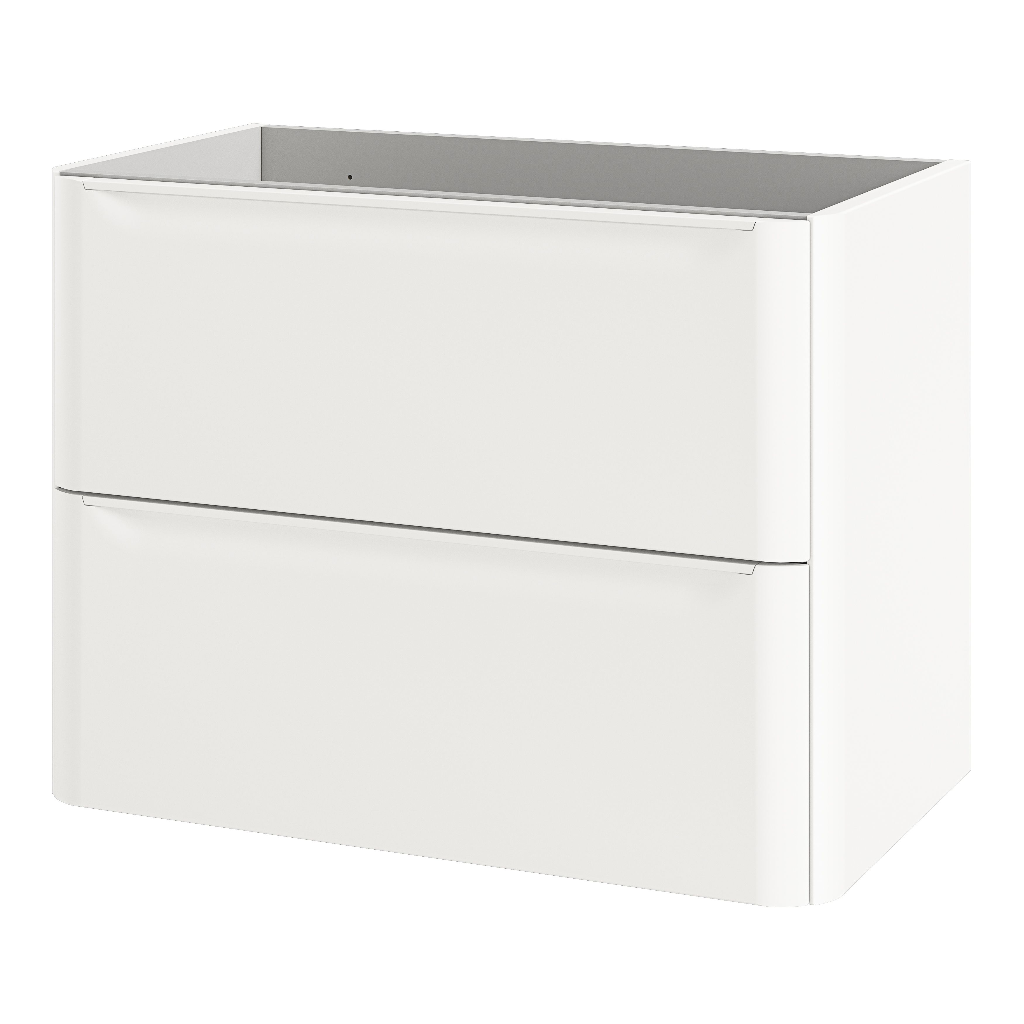 GoodHome Nevado Standard Matt White Wall-mounted Bathroom Vanity unit (H)60cm (W)80cm
