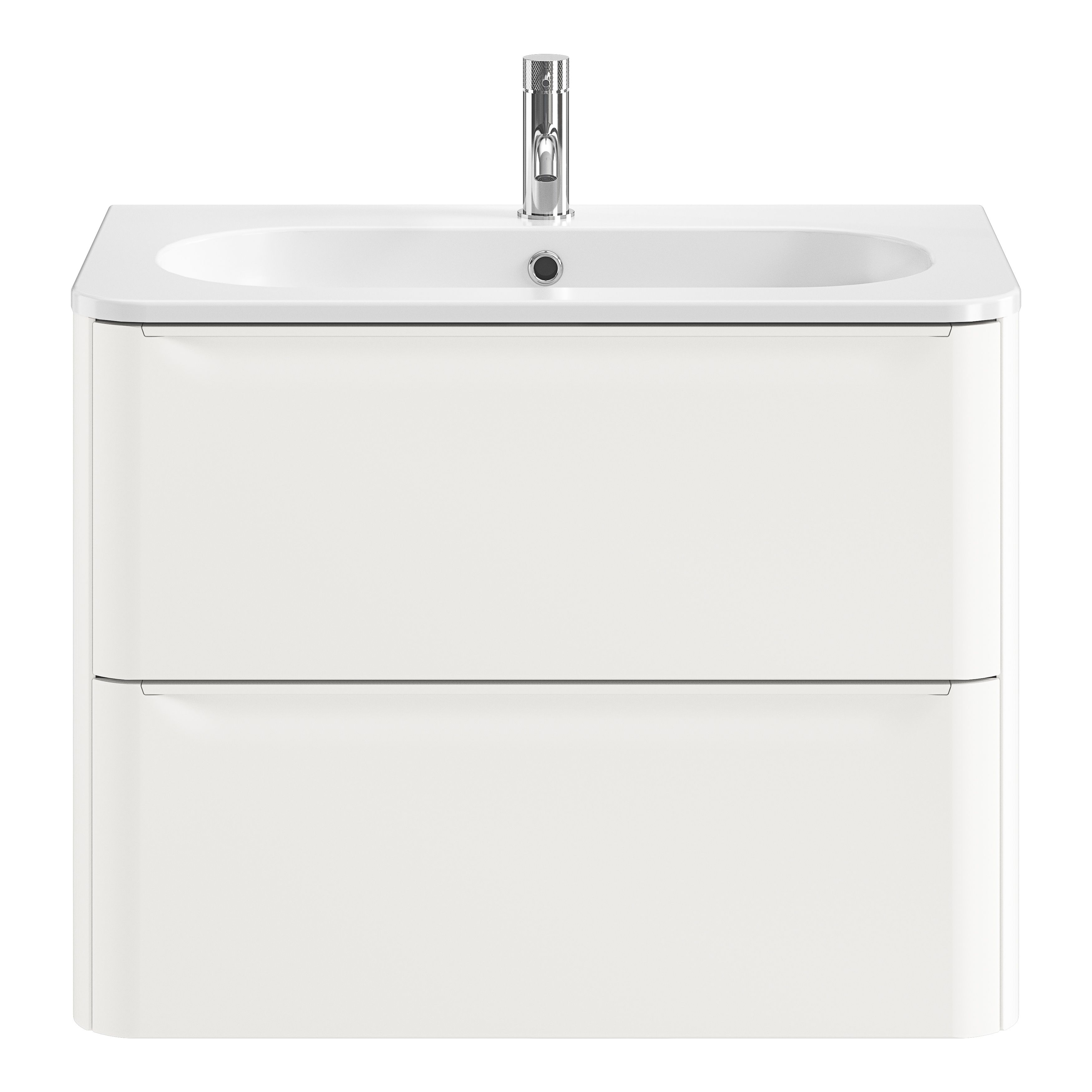 GoodHome Nevado Standard Matt White Wall-mounted Bathroom Vanity unit (H)60cm (W)80cm