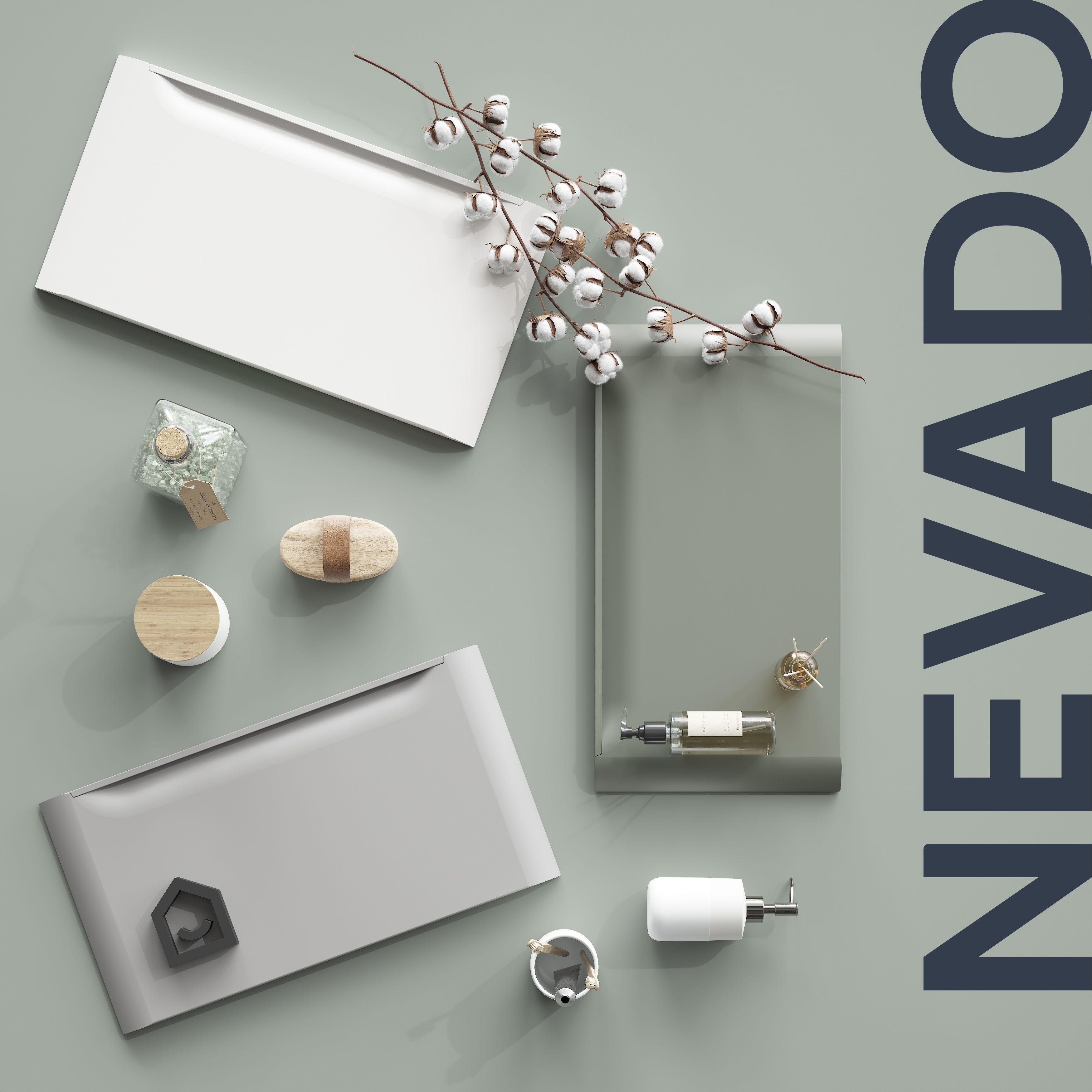 GoodHome Nevado Standard Matt White Wall-mounted Bathroom Vanity unit (H)60cm (W)80cm