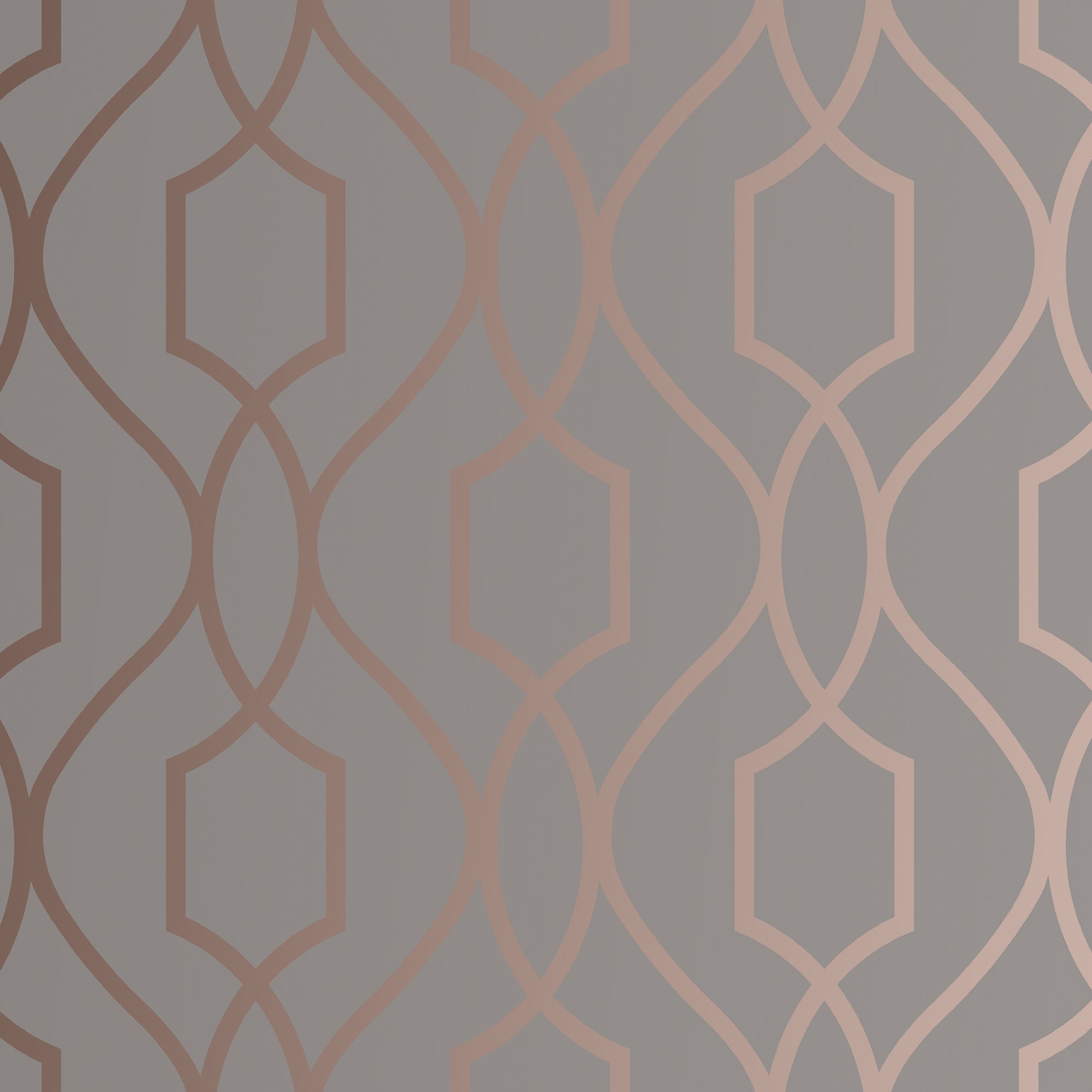 GoodHome Newland Grey Metallic effect Geometric Smooth Wallpaper