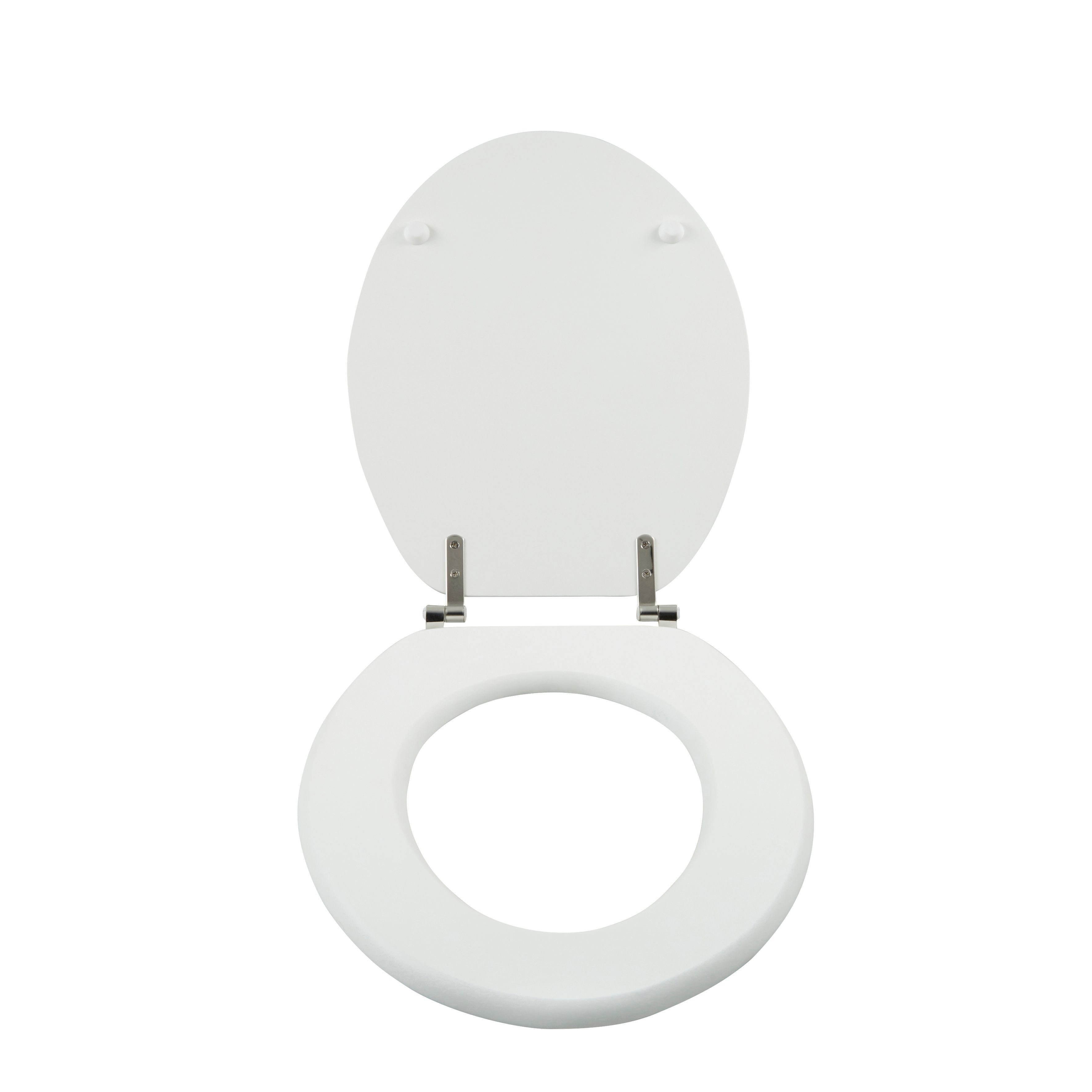 GoodHome Nicolina White Standard close Toilet seat