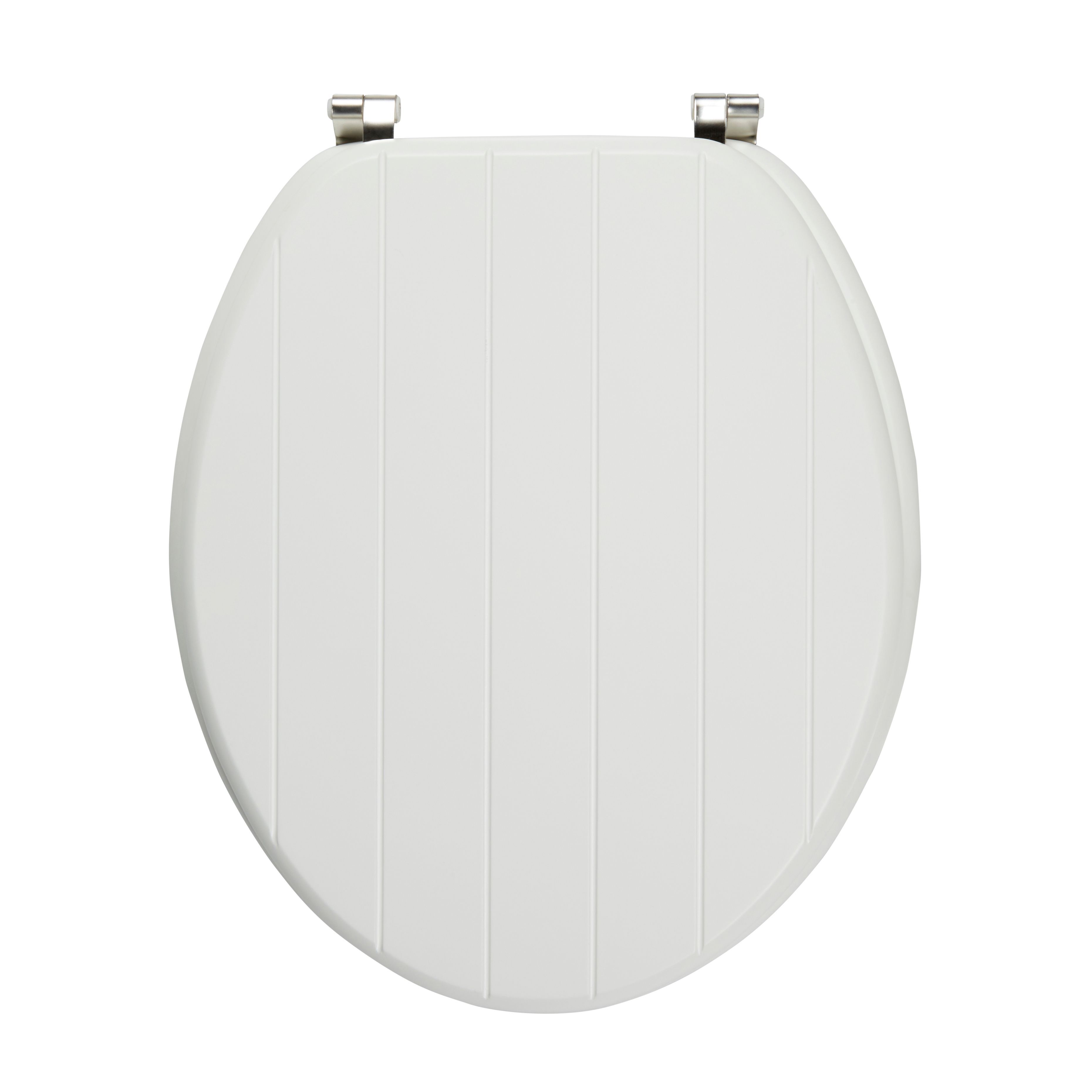 GoodHome Nicolina White Standard close Toilet seat