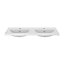 GoodHome Nira Double Gloss White Rectangular Vanity Basin (W)100.4cm