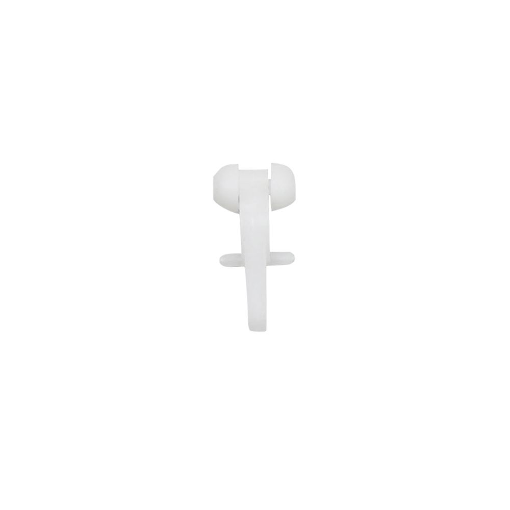 GoodHome Nisis Plastic White Matt Curtain hook, (L)24mm, Pack of 20