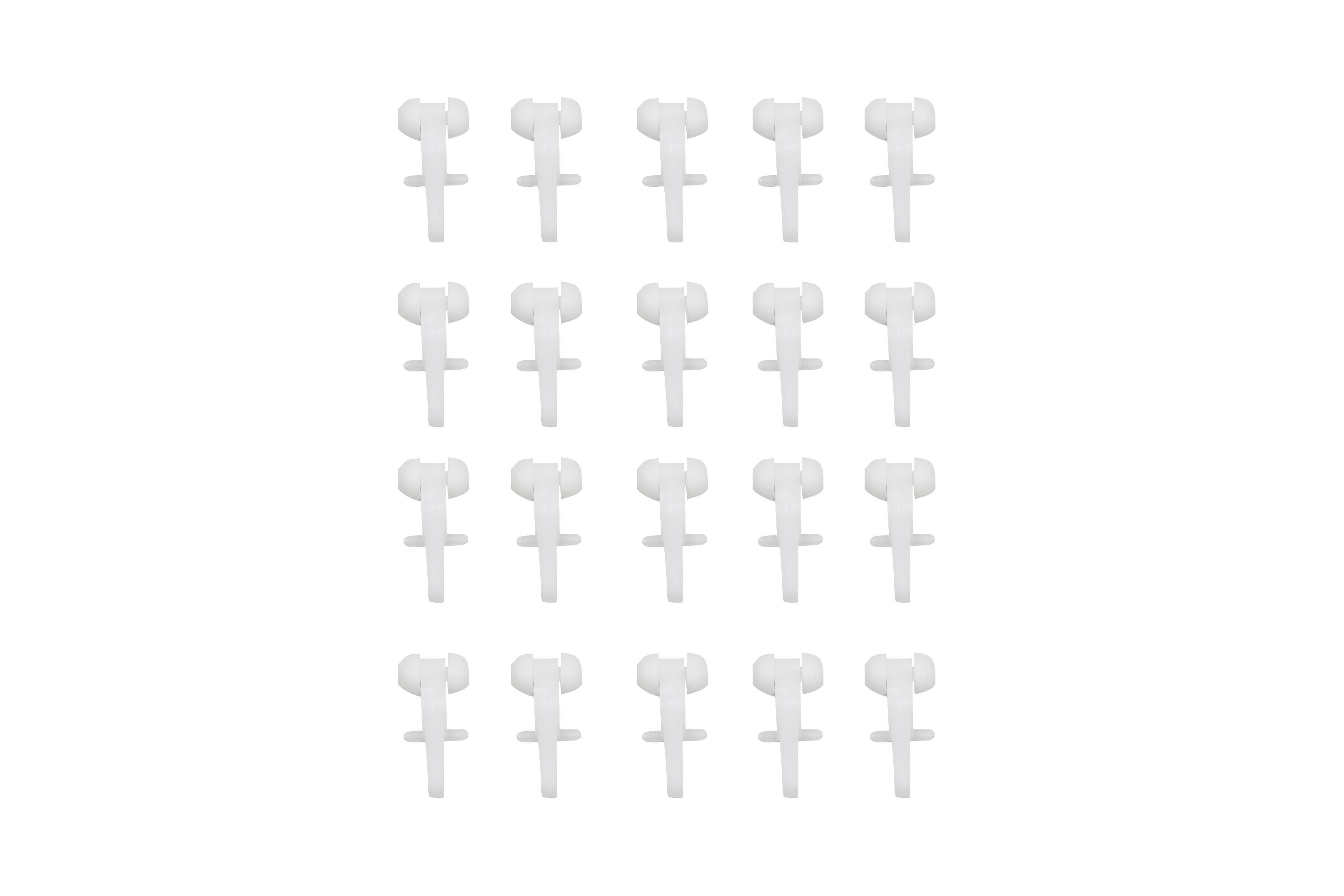 GoodHome Nisis Plastic White Matt Curtain hook, (L)24mm, Pack of 20