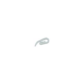 GoodHome Nisis White Plastic Curtain hook (L)25mm, Pack of 20