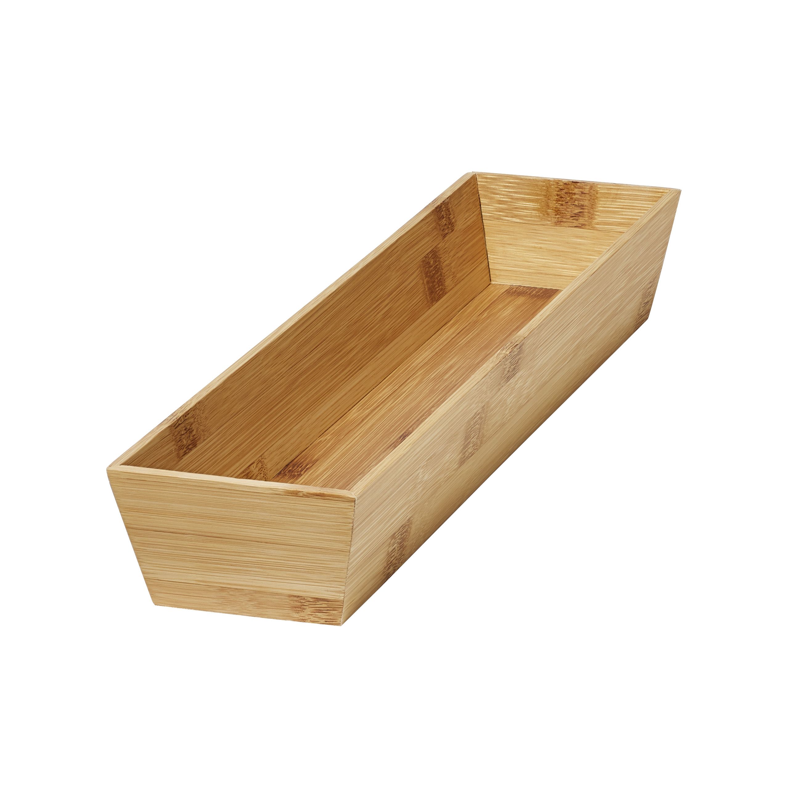 GoodHome Nitaki Bamboo & MDF Non-adjustable Cutlery tray, (H)600mm (W)102mm