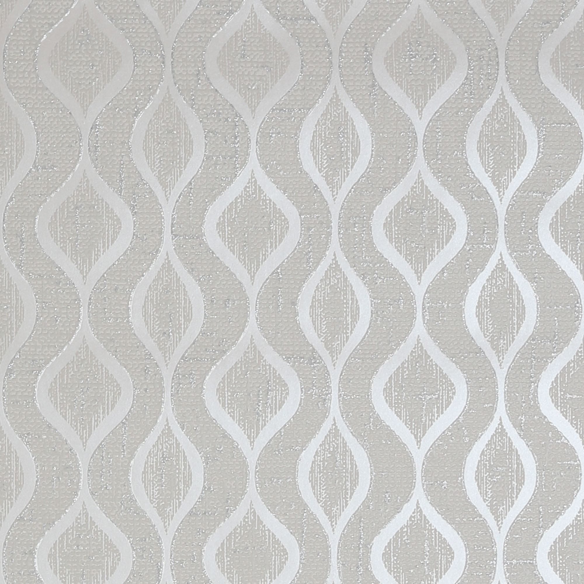 GoodHome Nitida Beige Glitter effect Art deco Textured Wallpaper Sample