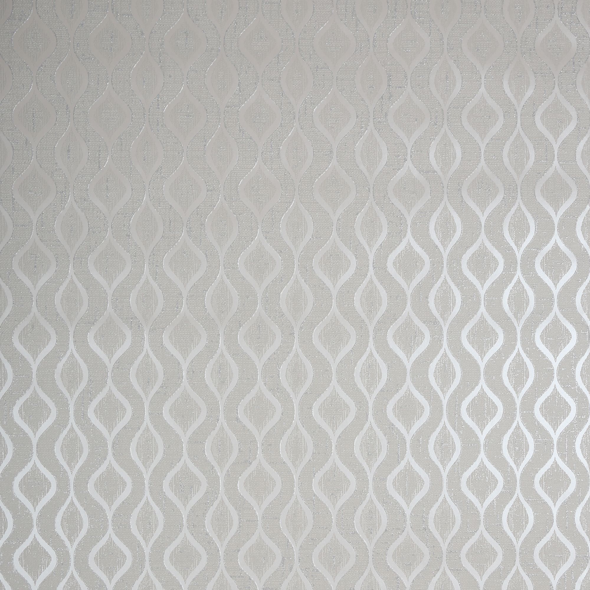 GoodHome Nitida Beige Glitter effect Art deco Textured Wallpaper Sample