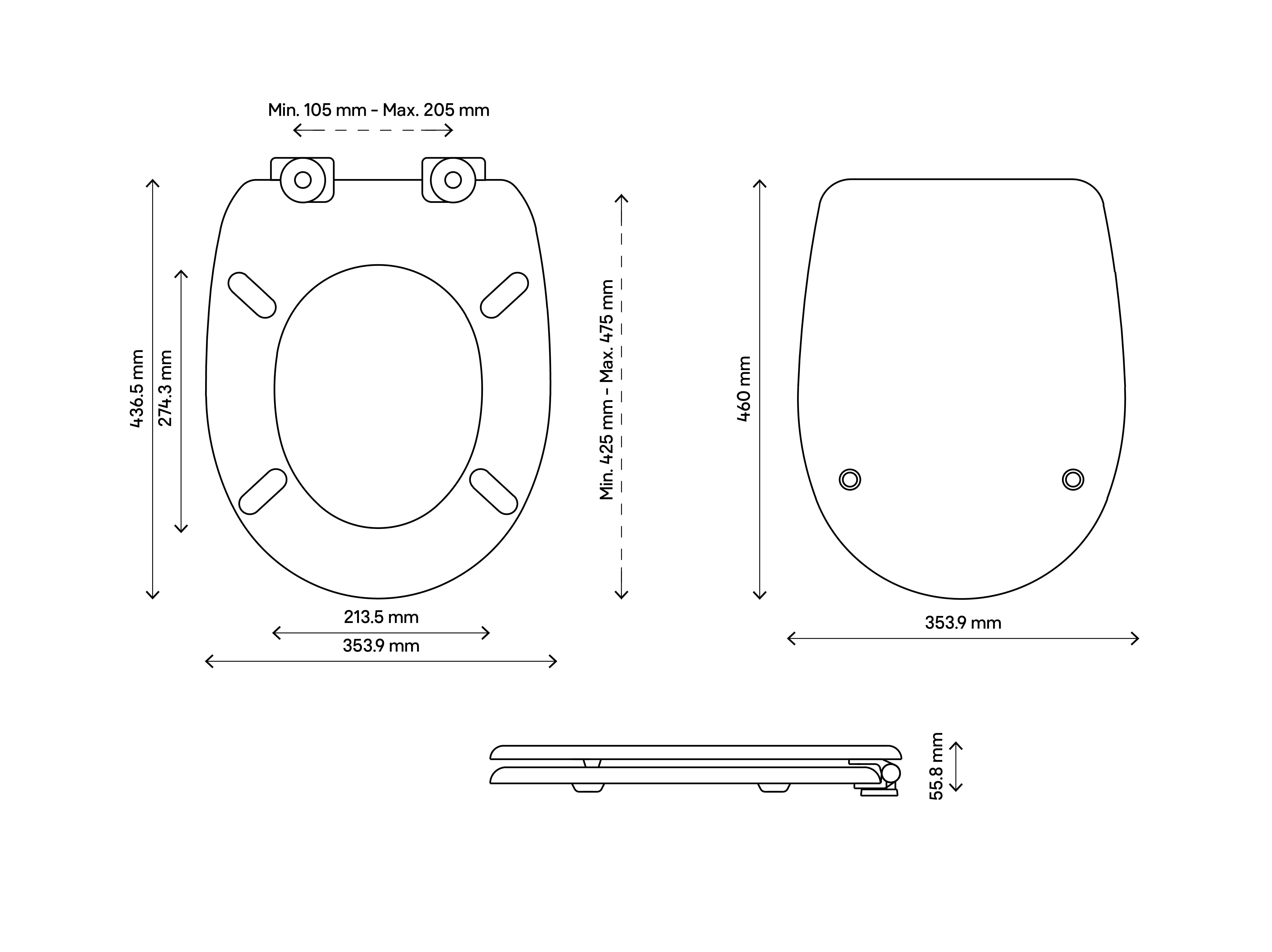 GoodHome Noli Soft close Toilet seat