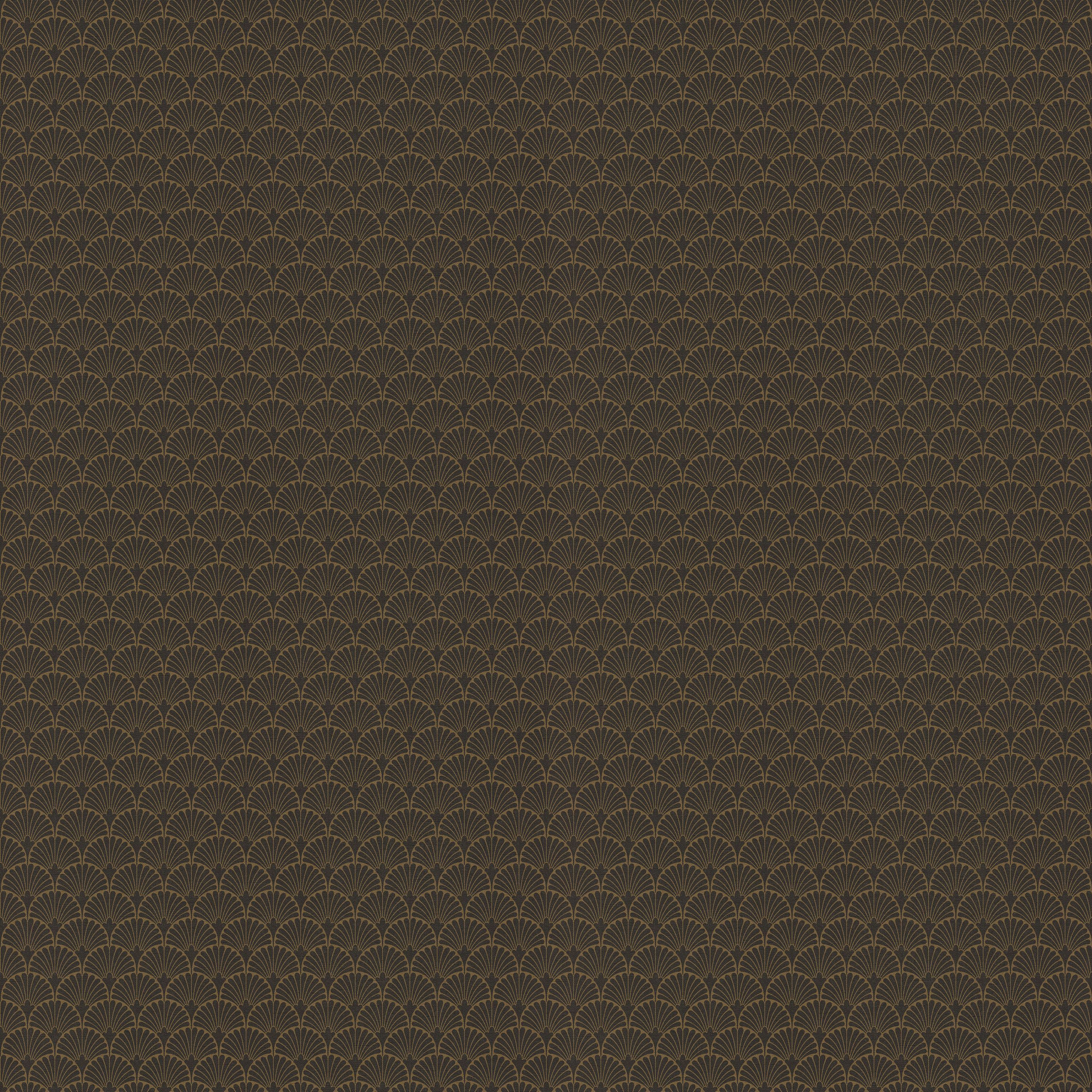 GoodHome Nosea Black Fabric effect Art deco Embossed Wallpaper