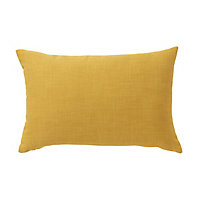 GoodHome Novan Yellow Plain Indoor Cushion (L)60cm x (W)40cm