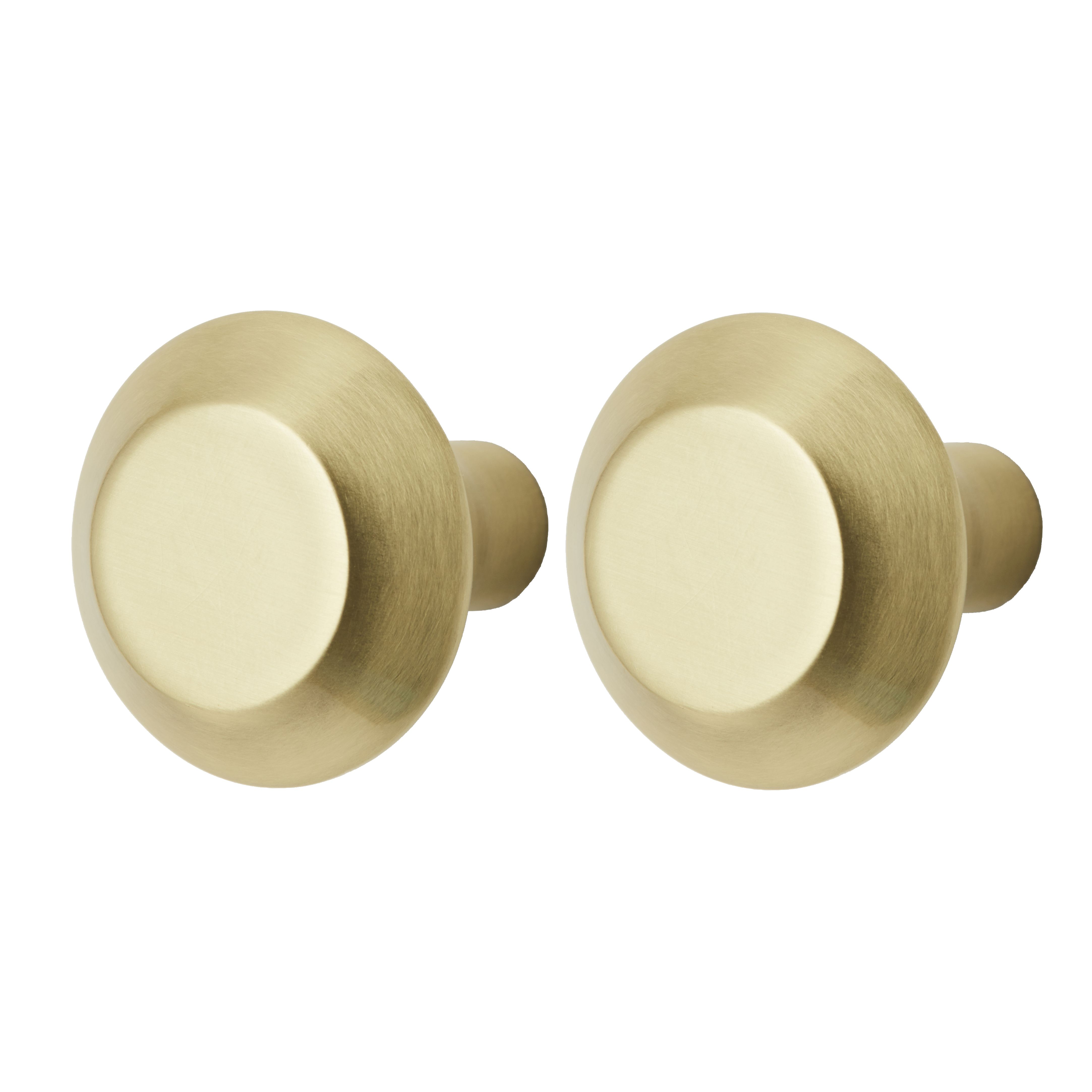 GoodHome Nutmeg Brass effect Kitchen Cabinet Handle (L)3.2cm