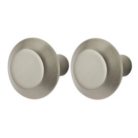 GoodHome Nutmeg Nickel effect Kitchen cabinets Pull handle (L)3.2cm