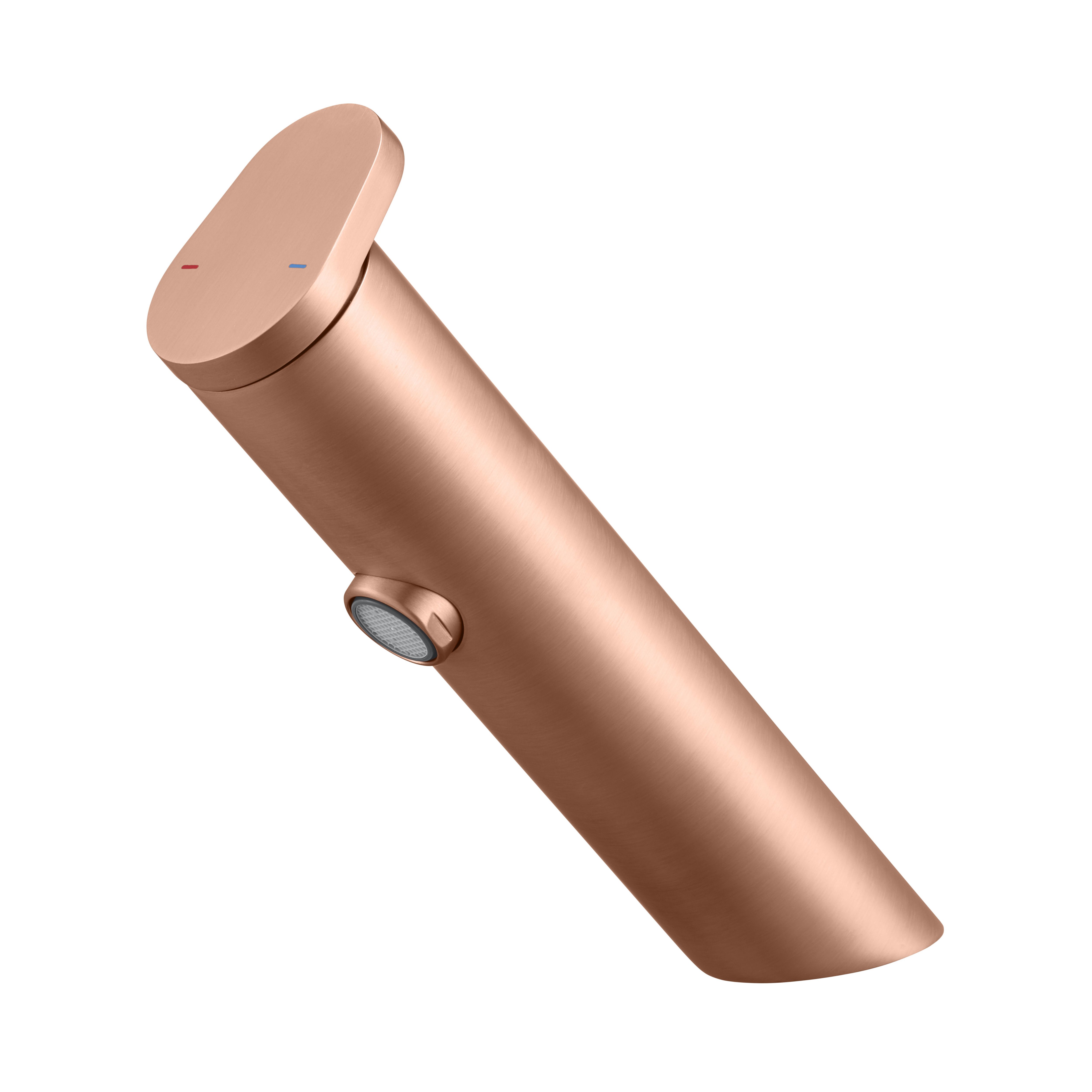 GoodHome Nyasa Medium Copper effect Round Deck-mounted Manual Basin Mono mixer Tap
