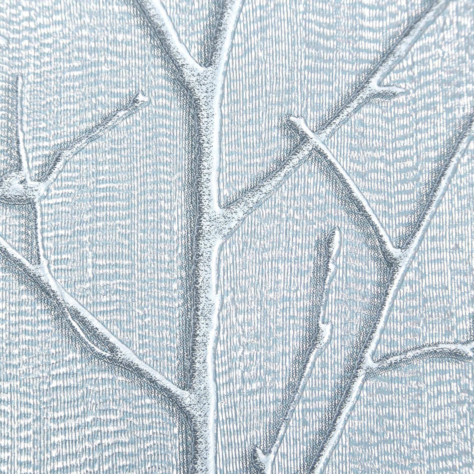 GoodHome Obetia Teal Metallic effect Tree Textured Wallpaper