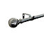 GoodHome Olympe Grey Chrome effect Extendable Ball Single curtain pole set Set, (L)1200mm-2100mm (Dia)28mm
