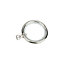 GoodHome Olympe Nickel effect Curtain ring (Dia)28mm, Pack of 10