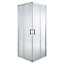 GoodHome Onega Silver effect Square Shower Enclosure & tray with Corner entry double sliding door (H)190cm (W)90cm (D)90cm