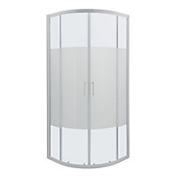 GoodHome Onega White Quadrant Shower Enclosure & tray with Corner entry double sliding door (H)190cm (W)80cm (D)80cm
