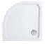 GoodHome Onega White Quadrant Shower Enclosure & tray with Corner entry double sliding door (H)190cm (W)90cm (D)90cm