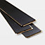 GoodHome Oppland Black Natural wood effect Oak Engineered Real wood top layer flooring, 2.05m² Set