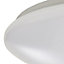 GoodHome Ops Brushed Metal & plastic White Ceiling light