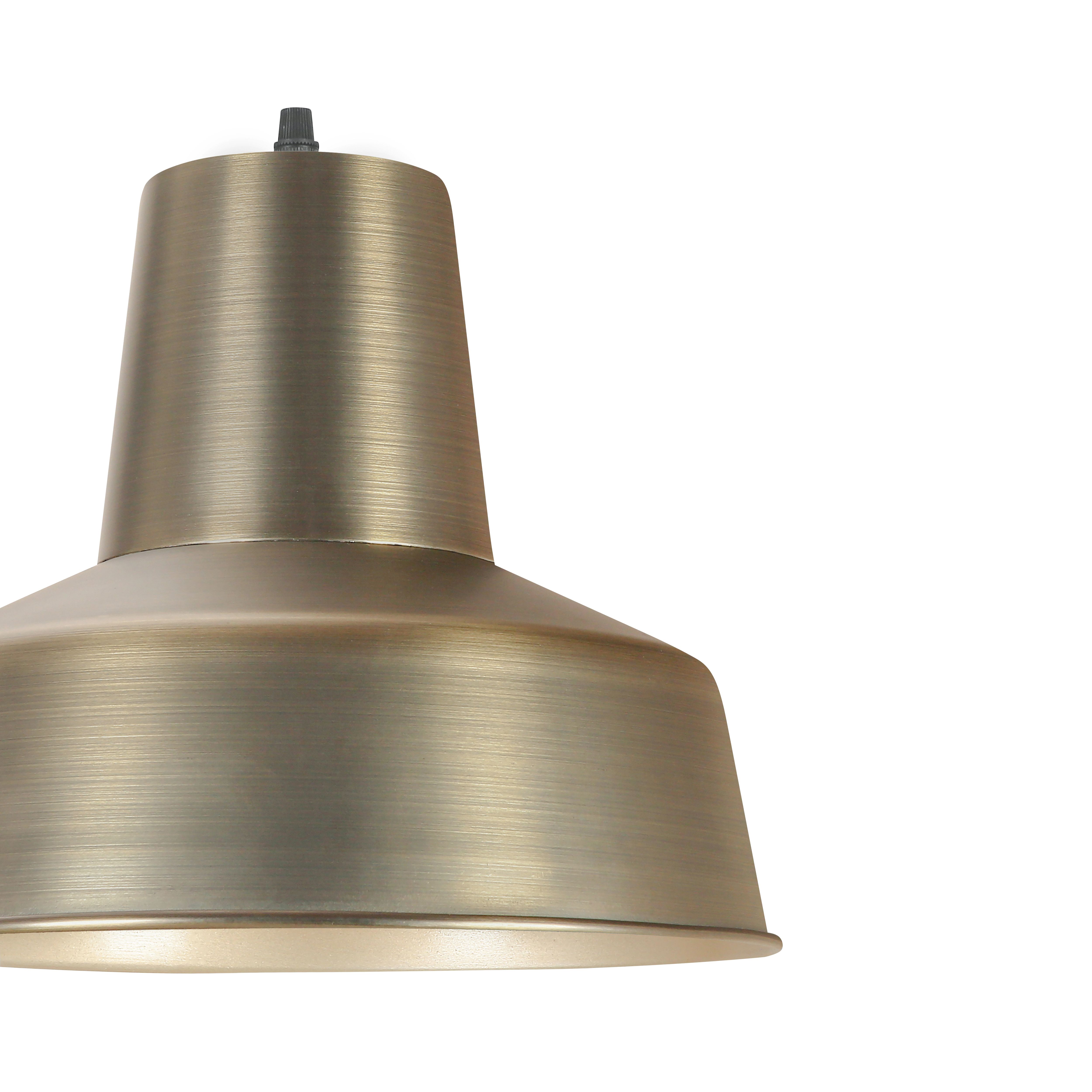 GoodHome Orous Geometric Satin Pewter effect LED Pendant ceiling light, (Dia)320mm
