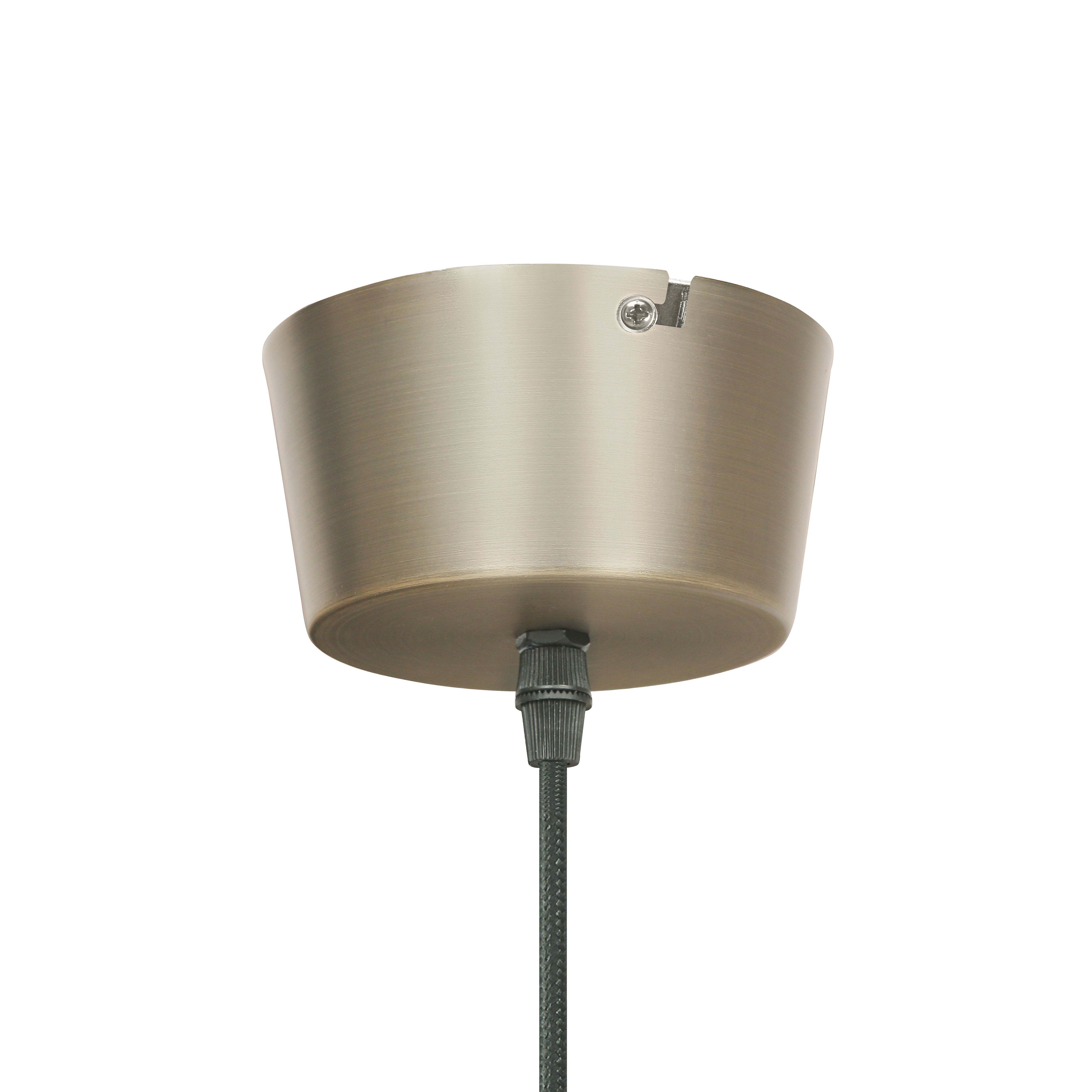 GoodHome Orous Geometric Satin Pewter effect LED Pendant ceiling light, (Dia)320mm