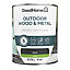GoodHome Outdoor Black Satinwood Multi-surface paint, 750ml