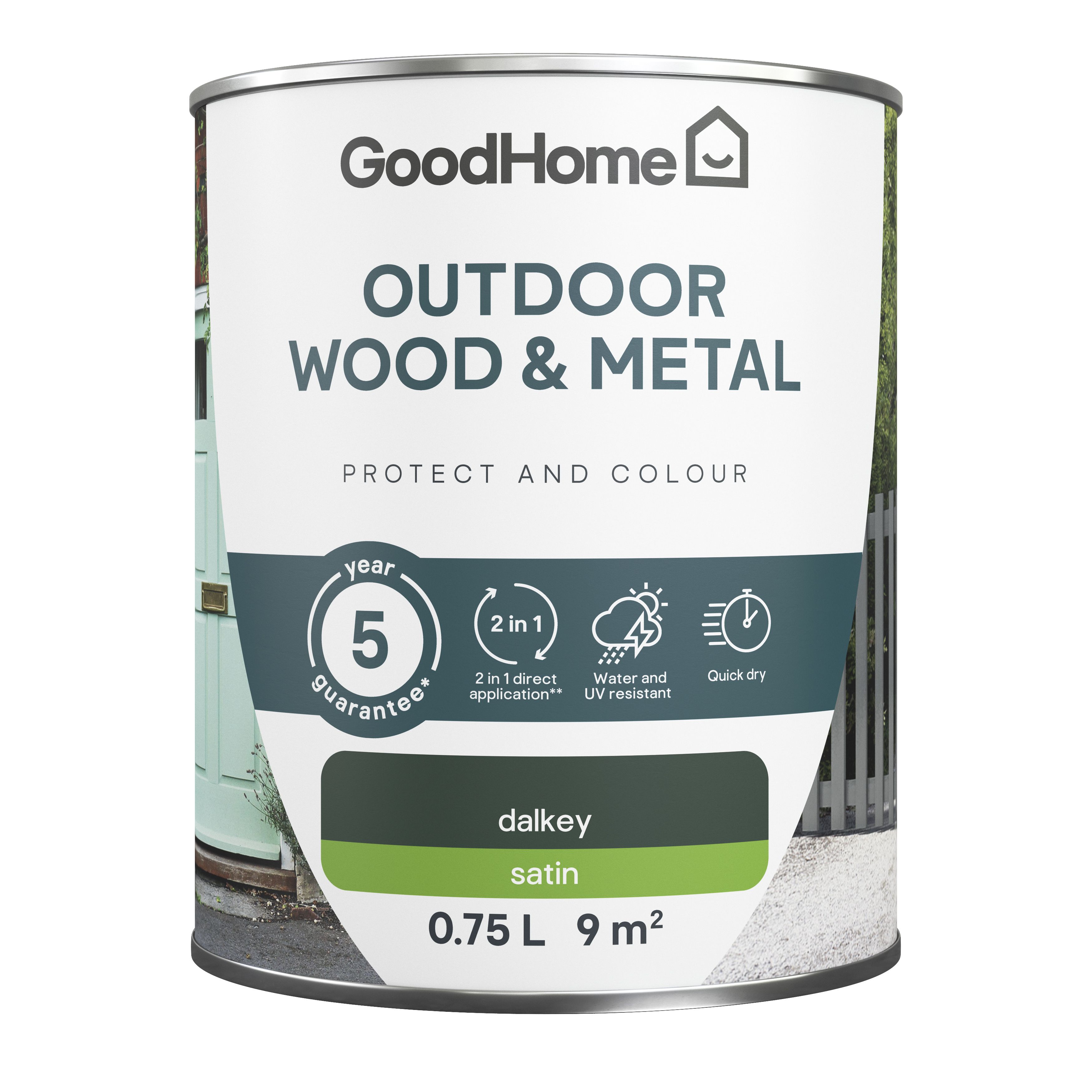 GoodHome Outdoor Dalkey Satinwood Multi-surface paint, 750ml