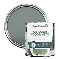 GoodHome Outdoor Kinsale Satinwood Multi-surface paint, 2.5L