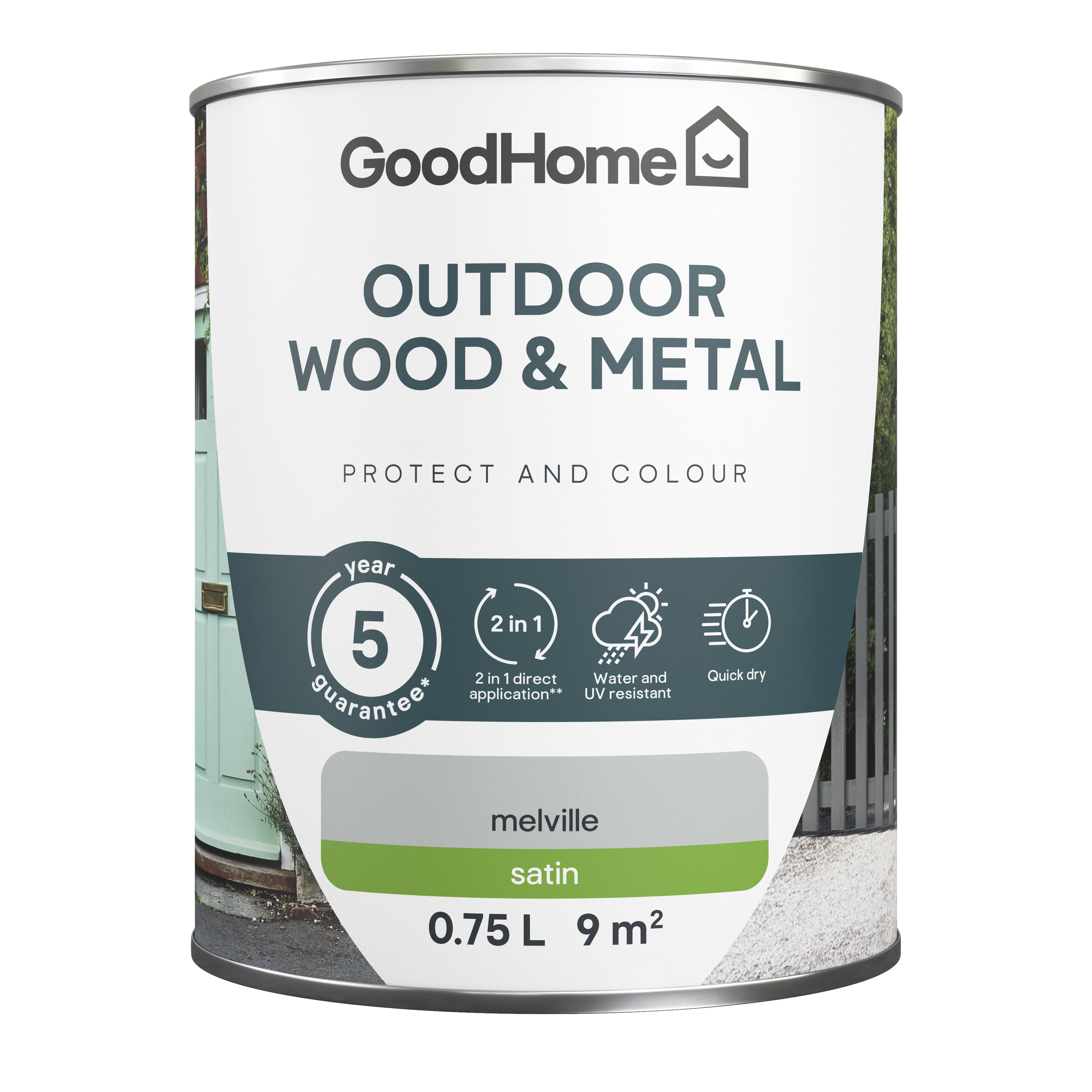 GoodHome Outdoor Melville Satinwood Multi-surface paint, 750ml