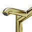 GoodHome Owens Satin Brass effect Deck-mounted Manual Double Bath Filler Tap