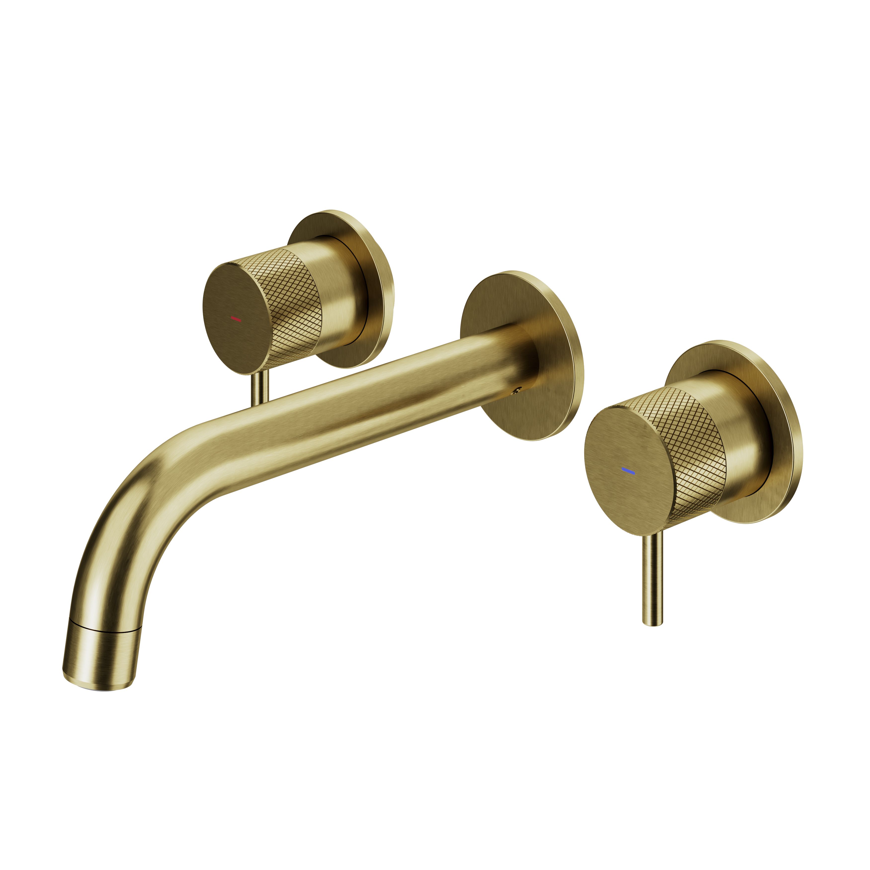 GoodHome OWENS Standard Round Wall-mounted Manual Wall Mono mixer Tap